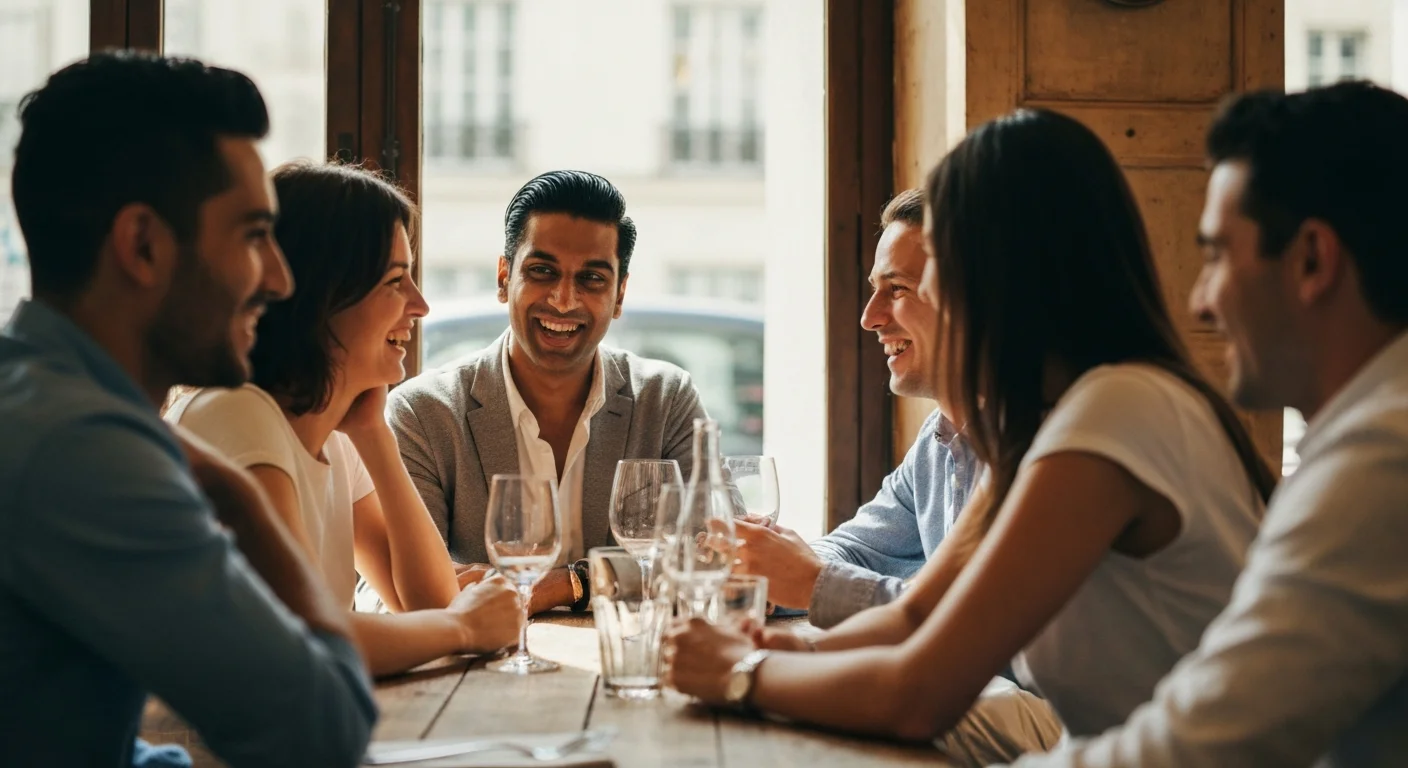 Person blättert in einem aufgeschlagenen Notizbuch mit Schritt-für-Schritt-Plan