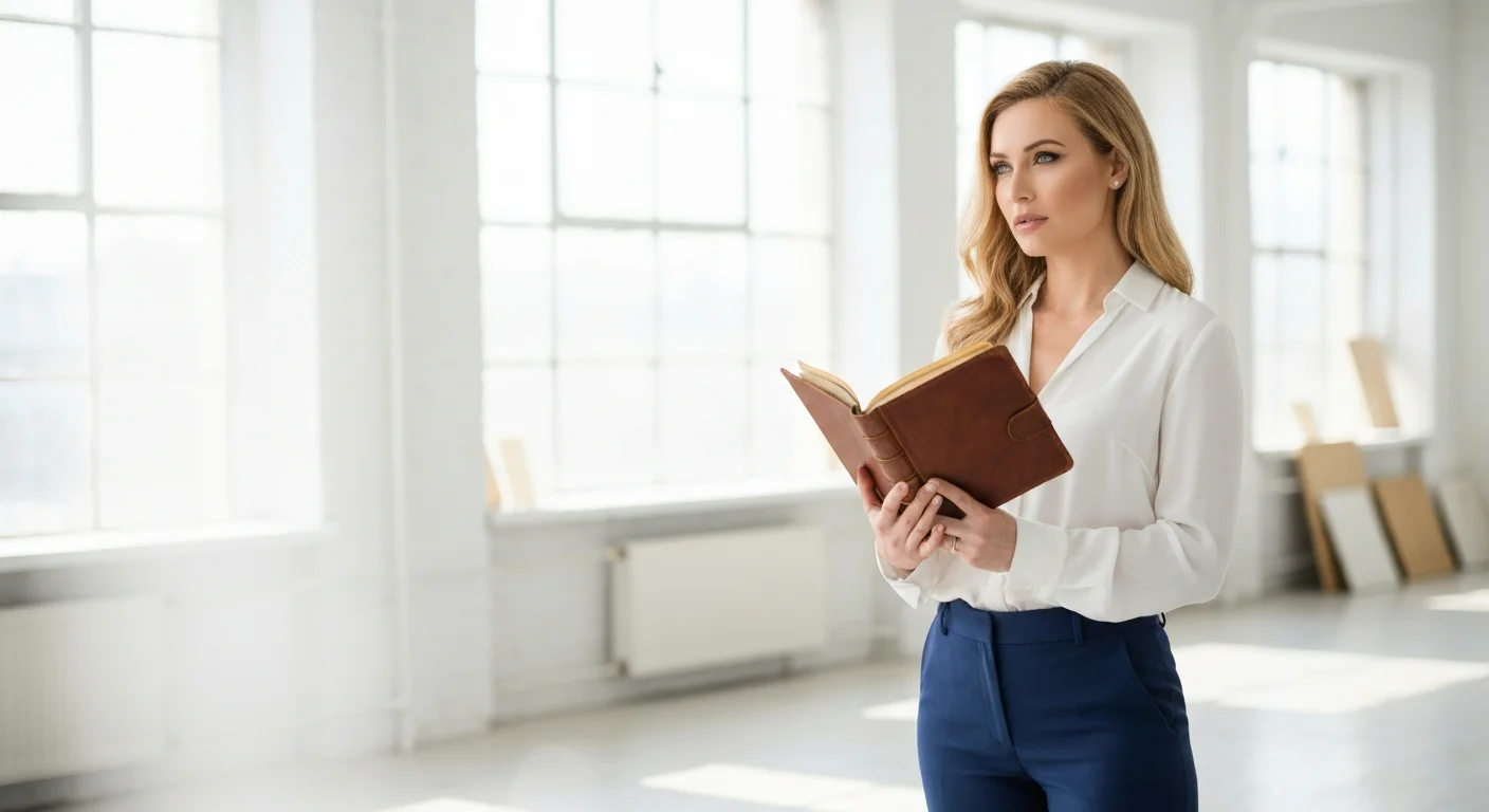 Offenes Notizbuch mit handschriftlicher Kalkulation neben einem Taschenrechner auf einem Schreibtisch