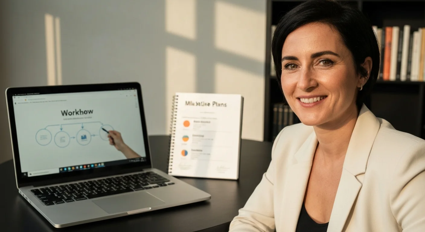 Teilnehmer präsentiert sein Abschlussprojekt als Live-Demo vor der Gruppe